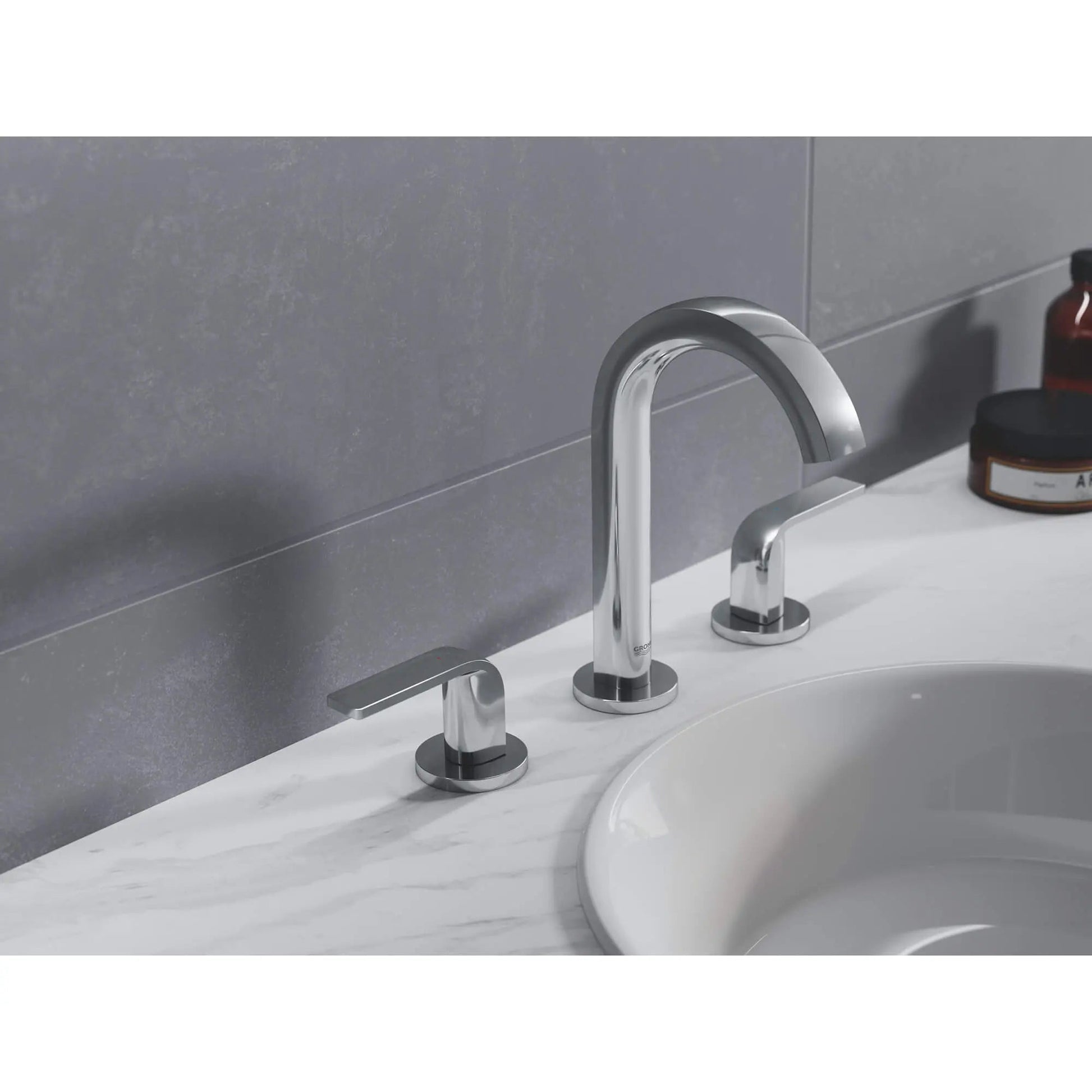 Grohe Defined 8" Two-Handle 1.2 GPM Star Light Chrome Widespread Faucet