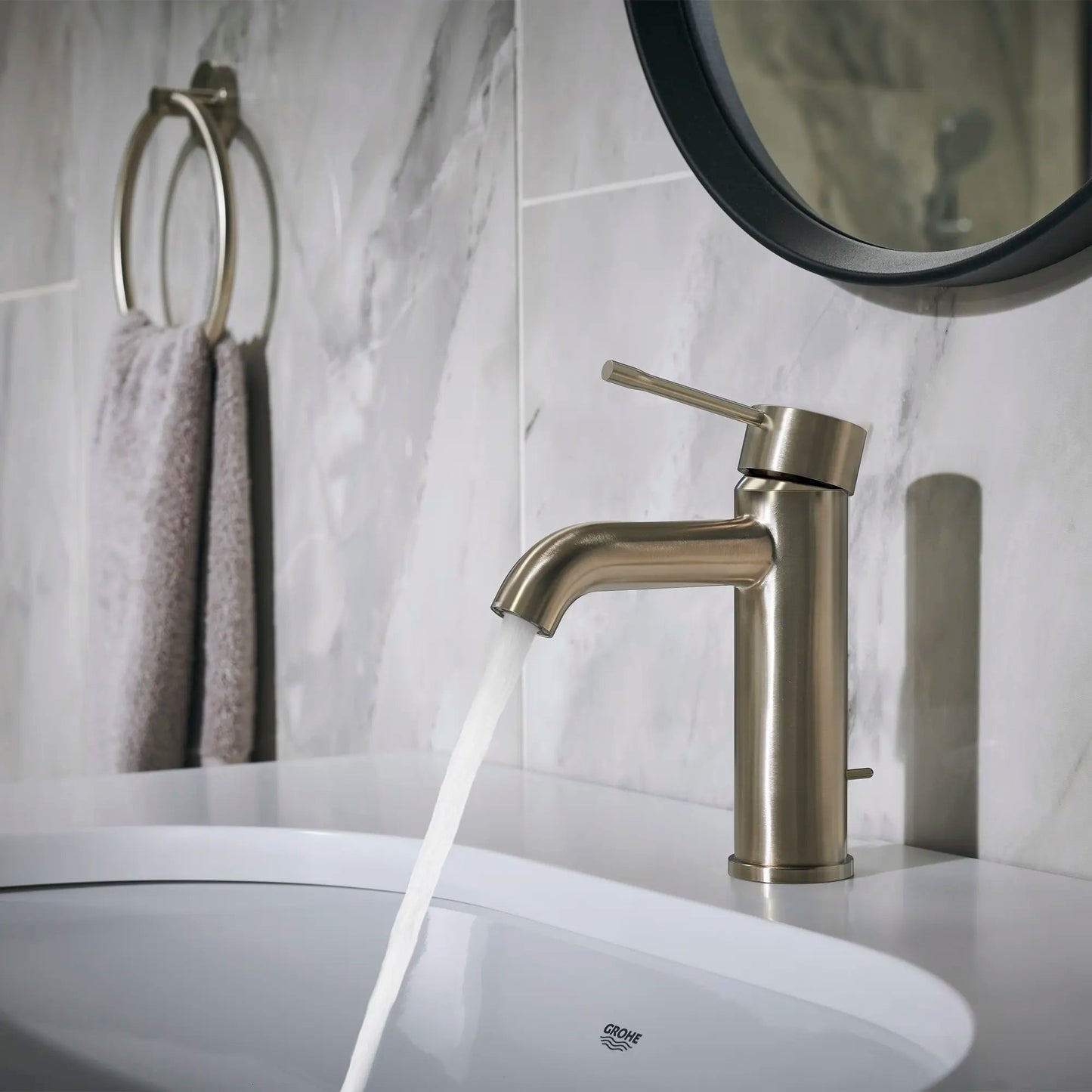 Grohe Essence 23592ENA 1.2 GPM Single Handle Brushed Nickel Infinity Finish Faucet