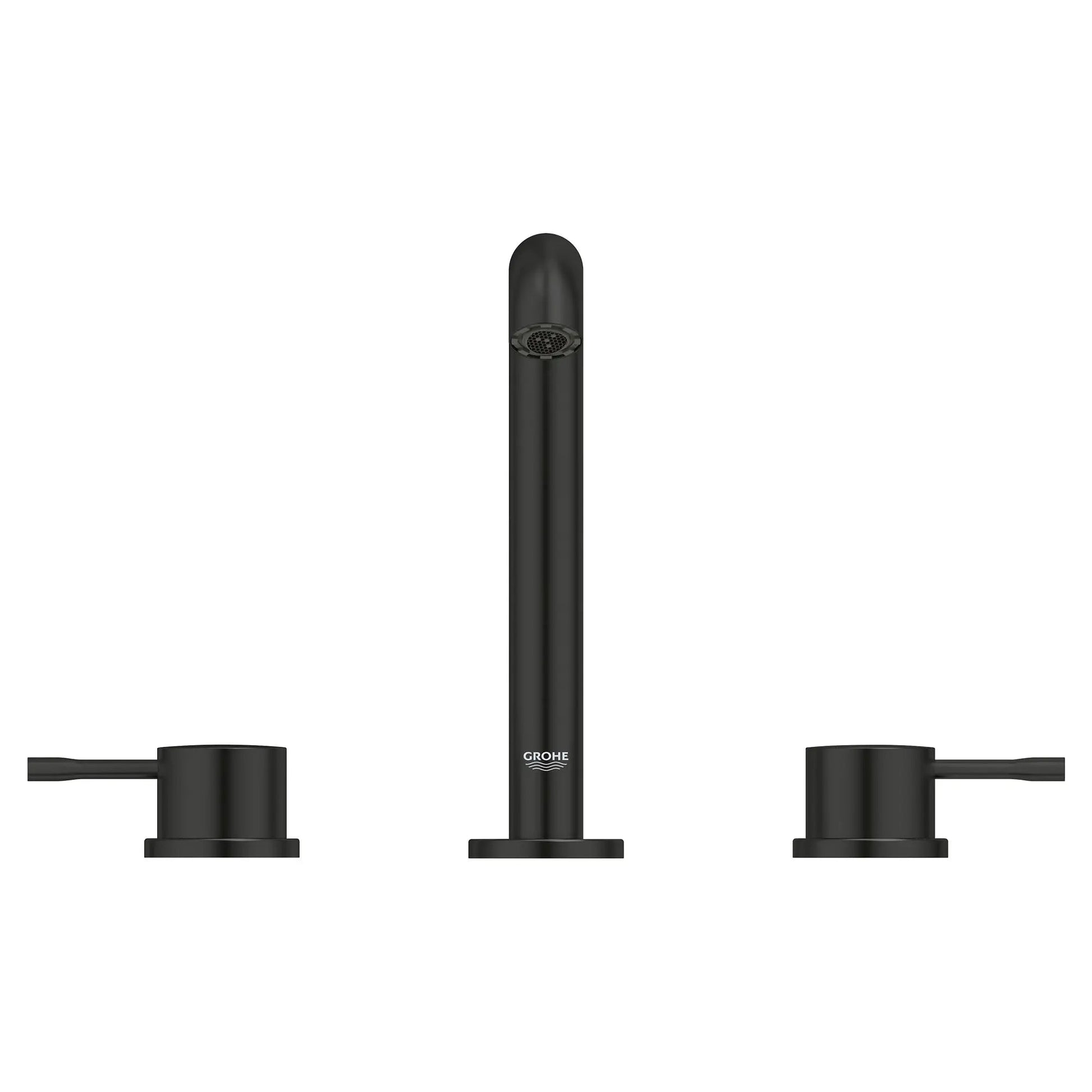Grohe Essence 8" 1.2 GPM Two-Handle Wall Mount Widespread Matte Black Faucet