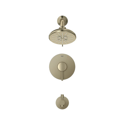 Grohe Essence Brushed Nickel Infinity Pressure Balance Valve Tub/Shower Trim Kit Combo