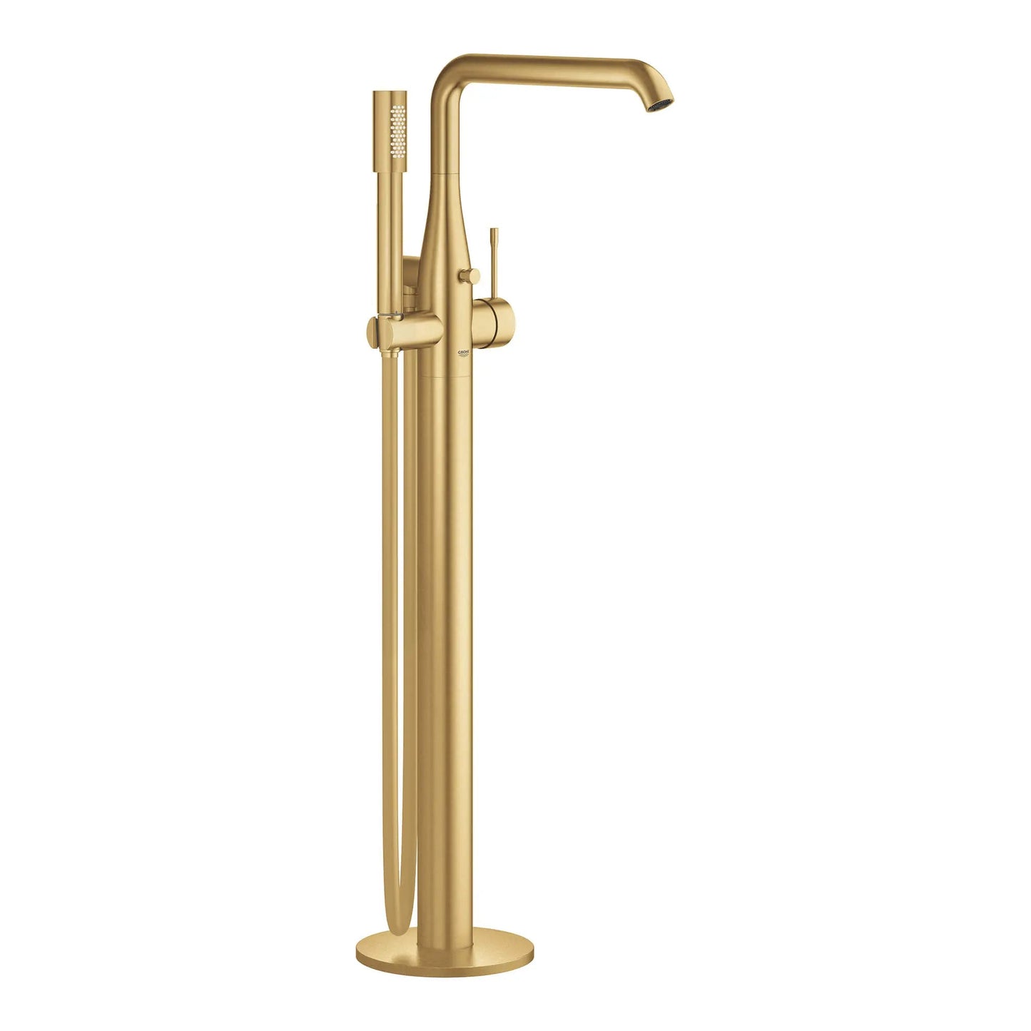 Grohe Essence Single-Handle Freestanding Brushed Cool Sunrise Tub Faucet With 1.75 GPM Hand Shower