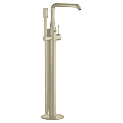 Grohe Essence Single-Handle Freestanding Brushed Nickel Infinity Tub Faucet With 1.75 GPM Hand Shower