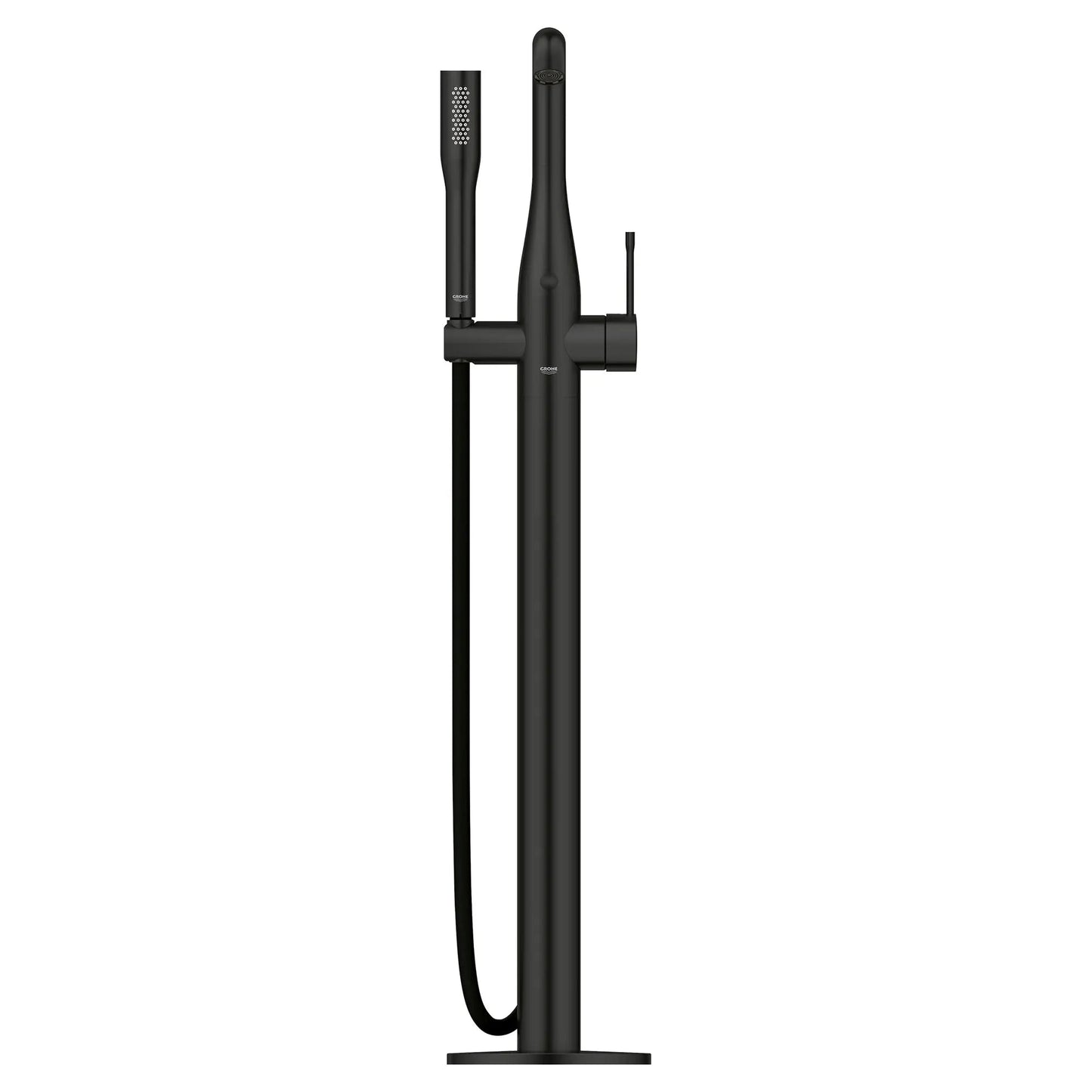 Grohe Essence Single-Handle Freestanding Matte Black Tub Faucet With 1.75 GPM Hand Shower