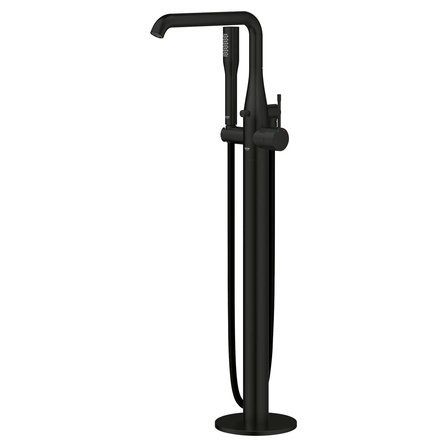 Grohe Essence Single-Handle Freestanding Matte Black Tub Faucet With 1.75 GPM Hand Shower