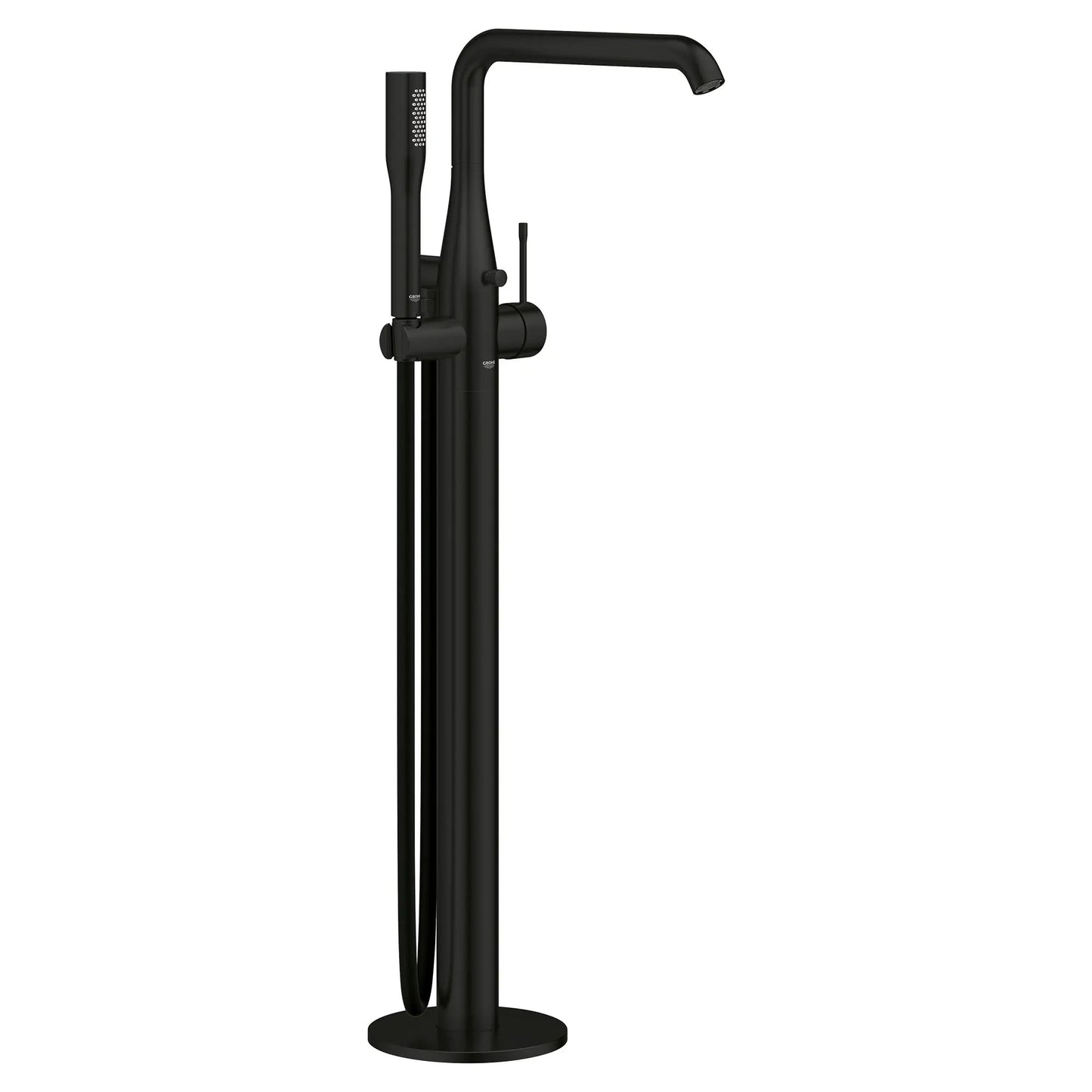 Grohe Essence Single-Handle Freestanding Matte Black Tub Faucet With 1.75 GPM Hand Shower