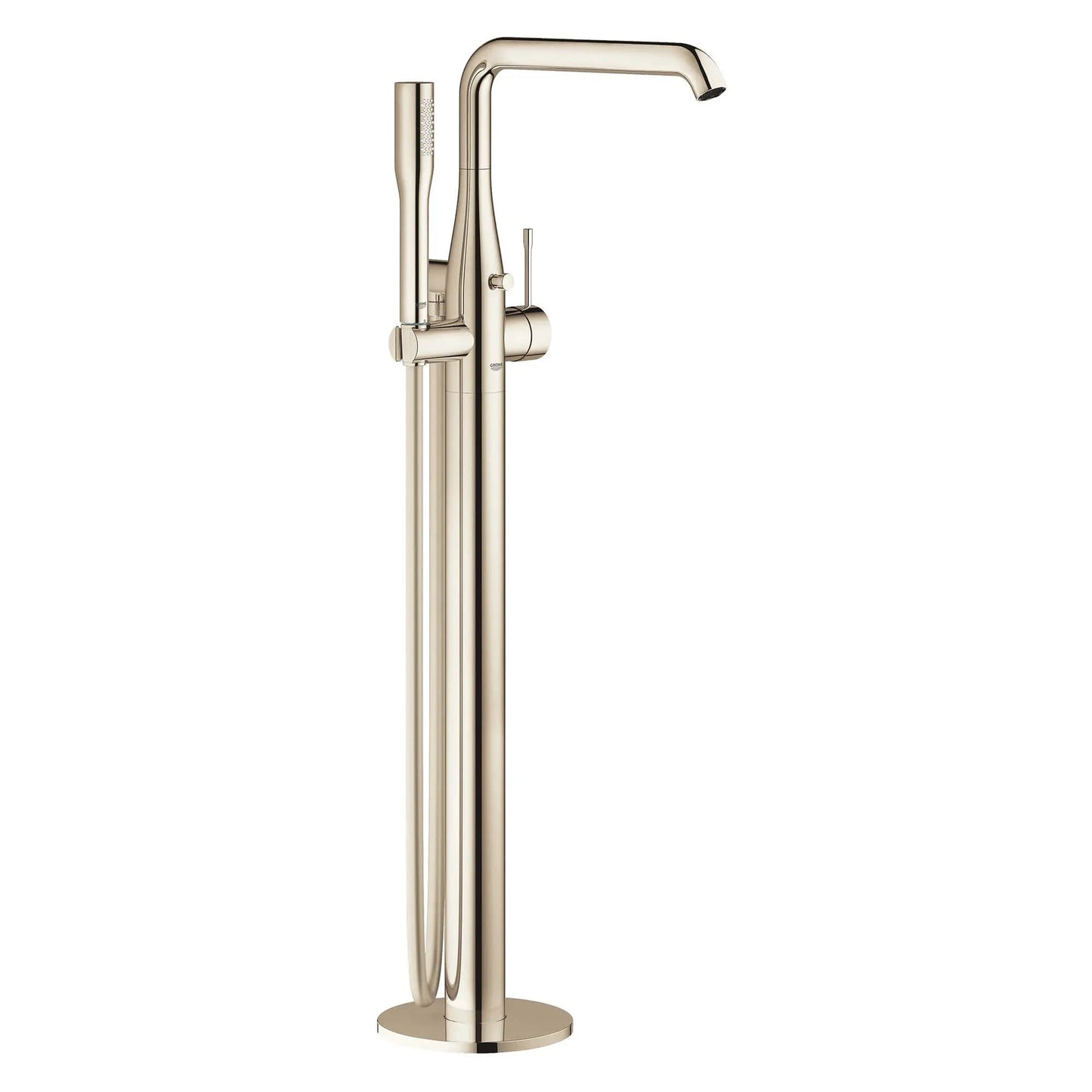 Grohe Essence Single-Handle Freestanding Polished Nickel Infinity Tub Faucet With 1.75 GPM Hand Shower