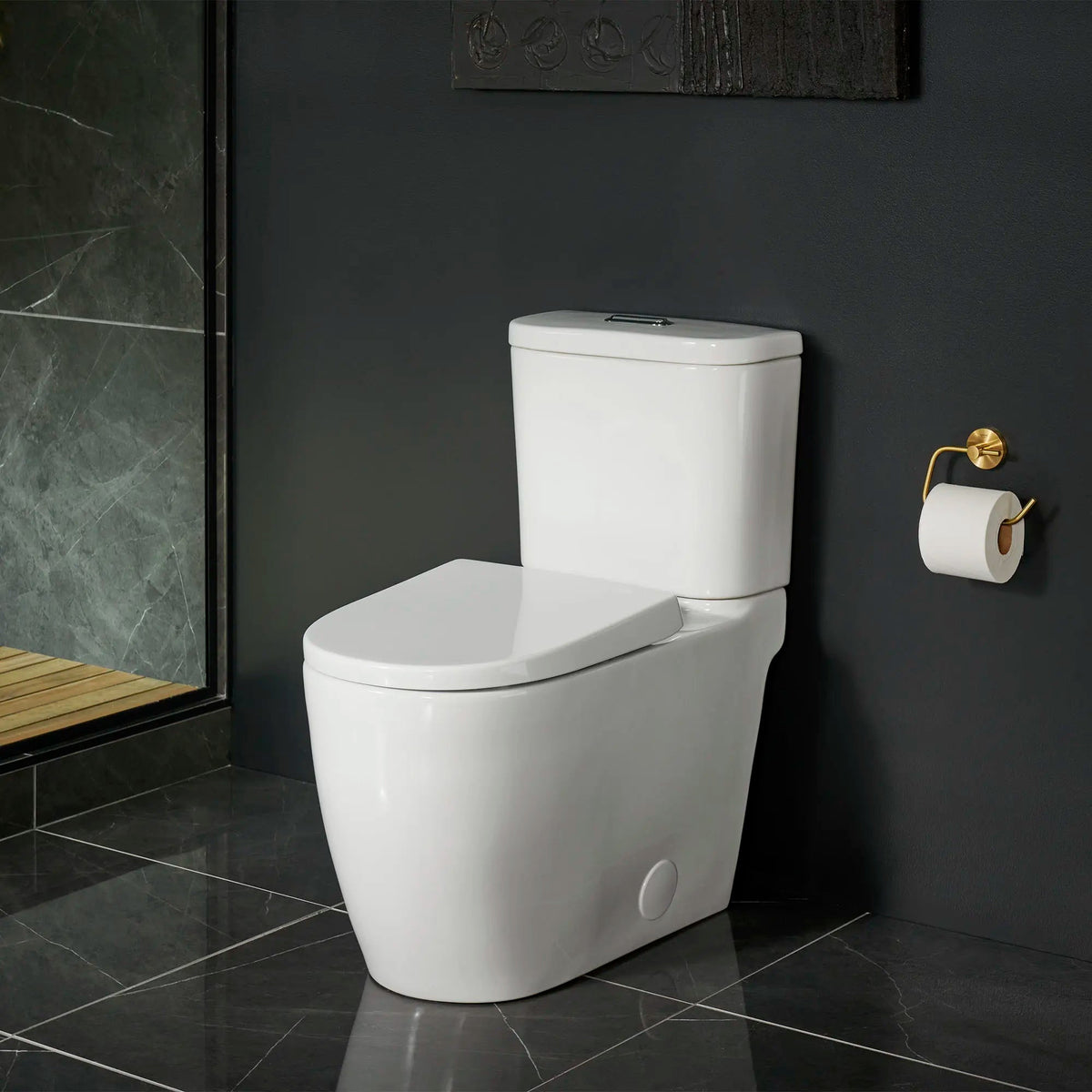Grohe Essence Two-Piece Dual Flush Right Height Elongated Alpine White Toilet With Seat