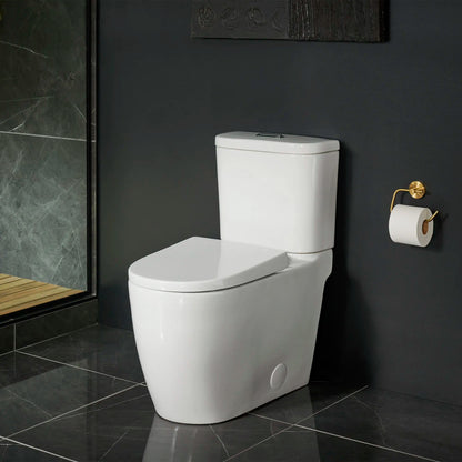 Grohe Essence Two-Piece Dual Flush Right Height Elongated Alpine White Toilet With Seat