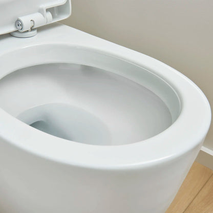 Grohe Essence Two-Piece Left-Hand Trip Lever Right Height Elongated Alpine White Toilet With Seat