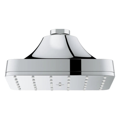 Grohe Euphoria 140 With AquaBooster 1.75 GPM Square Single Spray StarLight Chrome Shower Head