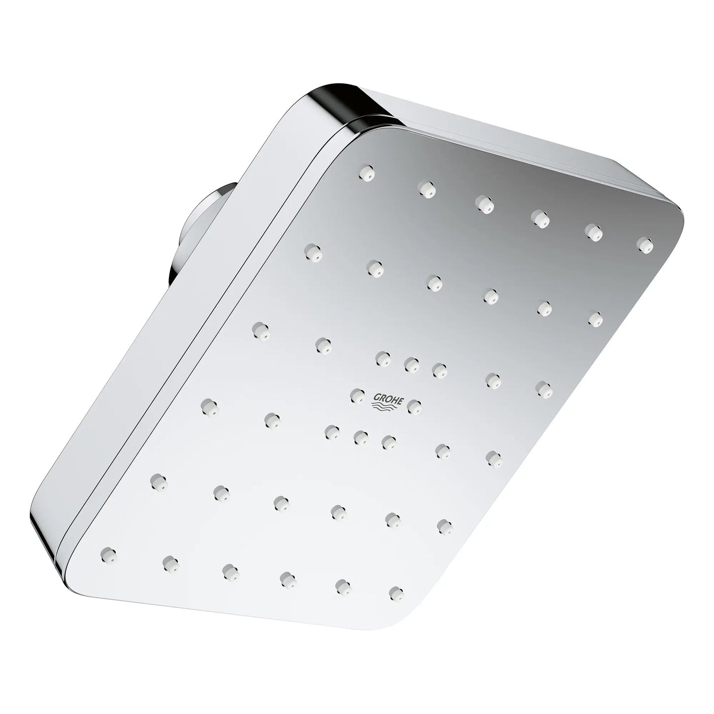 Grohe Euphoria 140 With AquaBooster 1.75 GPM Square Single Spray StarLight Chrome Shower Head