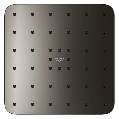 Grohe Euphoria 140 With AquaBooster Square Single Spray 1.75 GPM Hard Graphite Shower Head