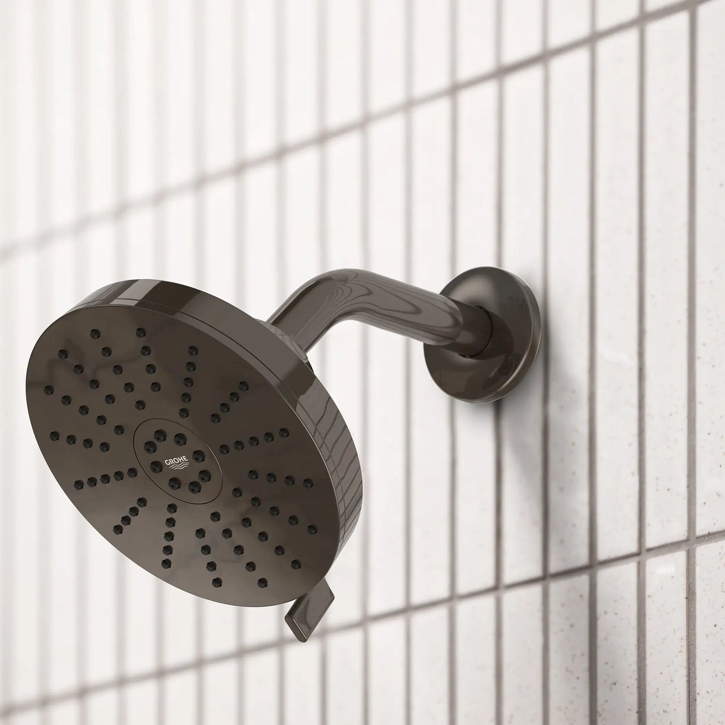 Grohe Euphoria 1.75 GPM 140 With AquaBooster Round Multi Spray Hard Graphite Shower Head