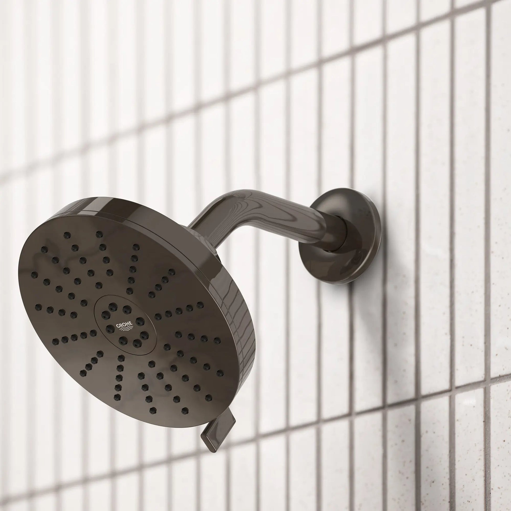 Grohe Euphoria 1.75 GPM 140 With AquaBooster Round Multi Spray Hard Graphite Shower Head