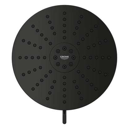 Grohe Euphoria 1.75 GPM 140 With AquaBooster Round Multi Spray Matte Black Shower Head
