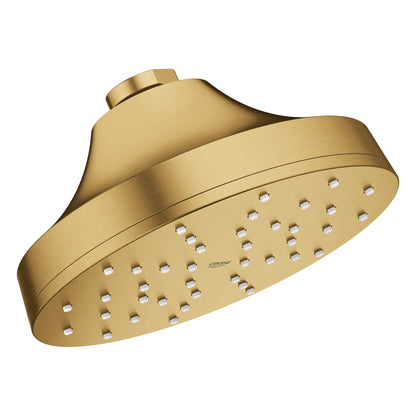 Grohe Euphoria 1.75 GPM 140 With AquaBooster Single Spray Brushed Cool Sunrise Round Shower Head