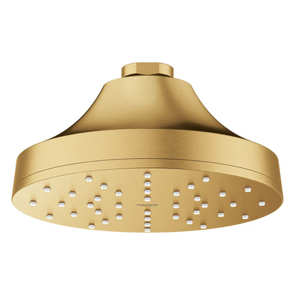 Grohe Euphoria 1.75 GPM 140 With AquaBooster Single Spray Brushed Cool Sunrise Round Shower Head