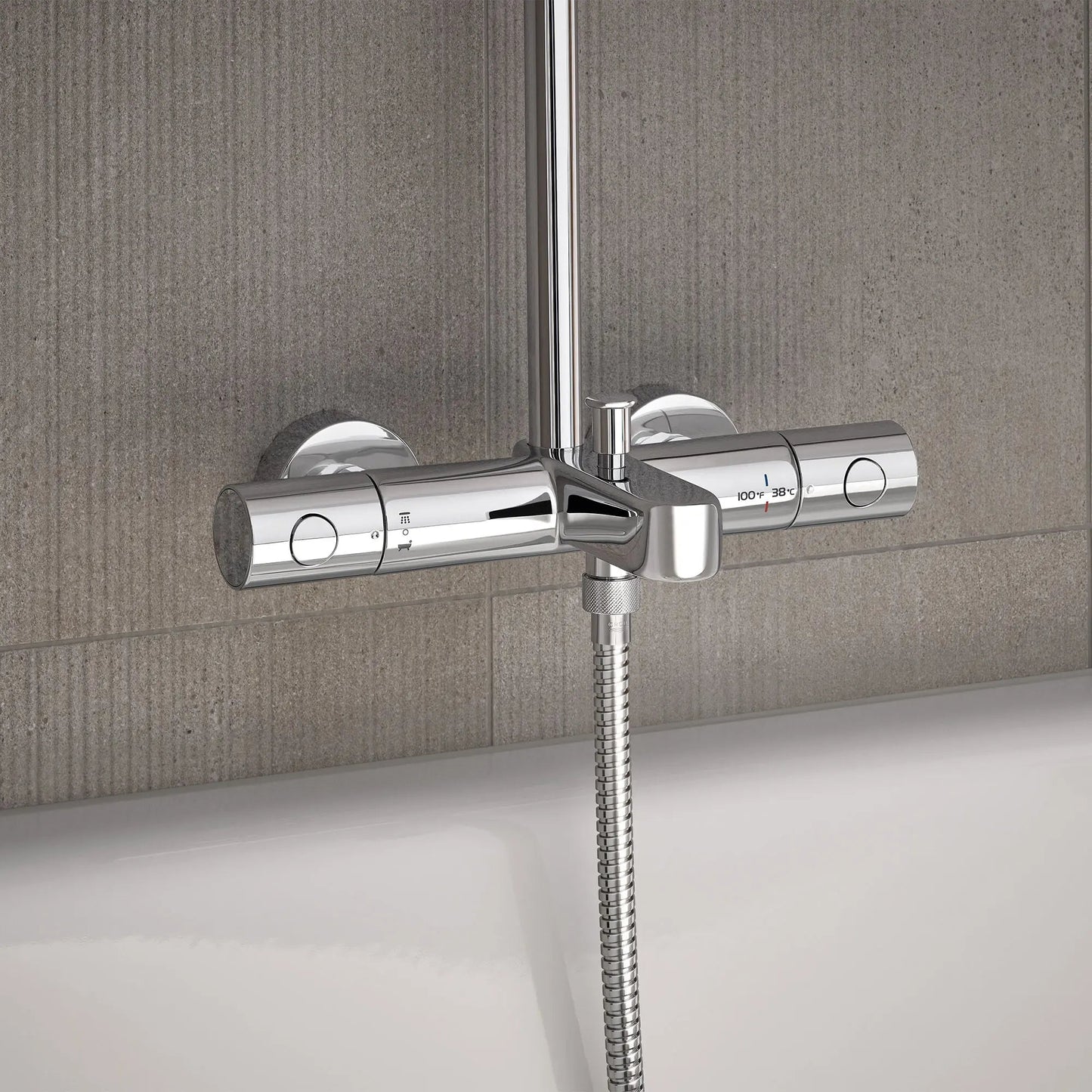 Grohe Euphoria 1.75 GPM 260 Thermostatic StarLight Chrome Shower System With Tub Spout