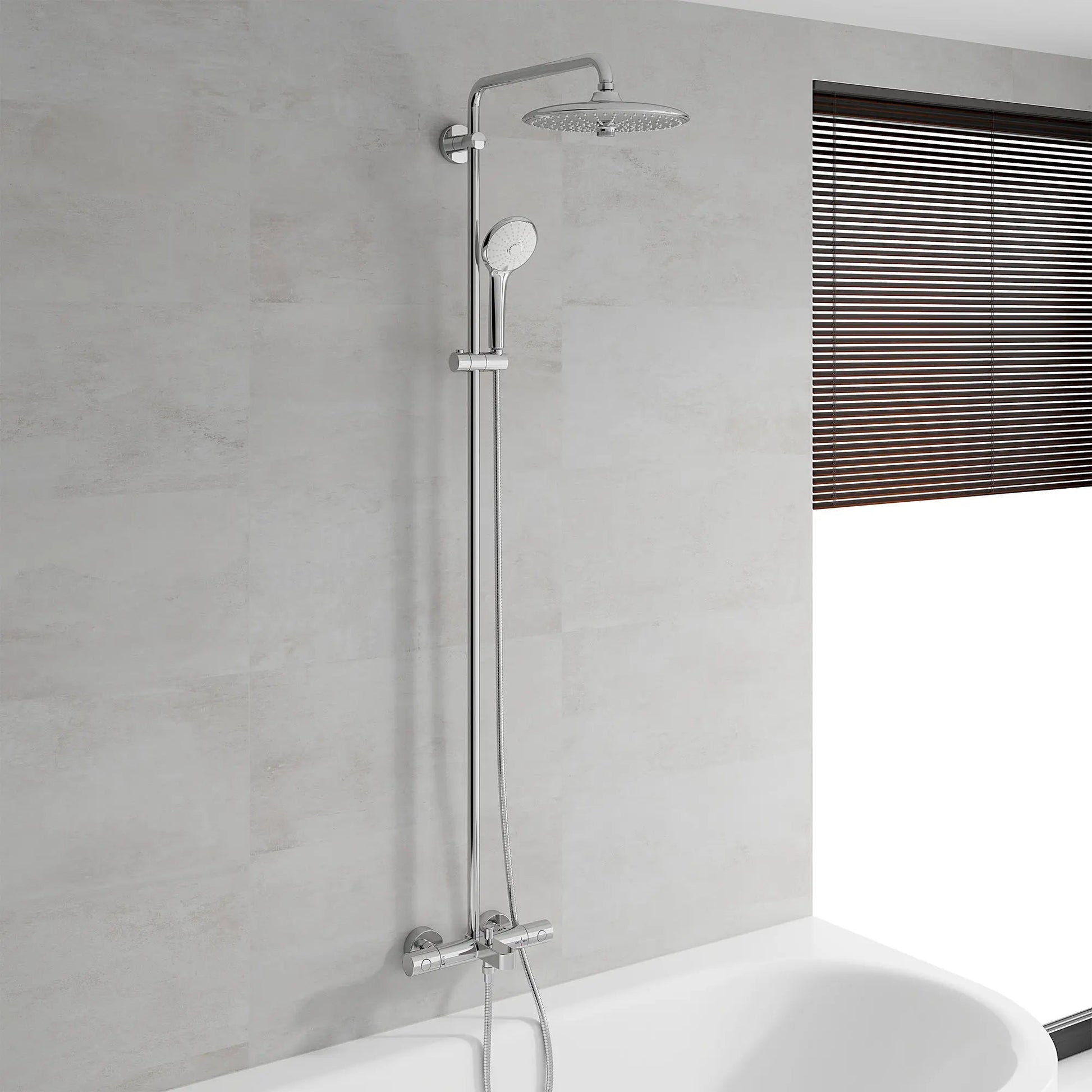 Grohe Euphoria 1.75 GPM 260 Thermostatic StarLight Chrome Shower System With Tub Spout