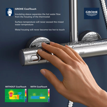 Grohe Euphoria CoolTouch Thermostatic StarLight Chrome Shower System