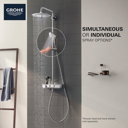 Grohe Euphoria® SmartControl StarLight Chrome Thermostatic Shower System