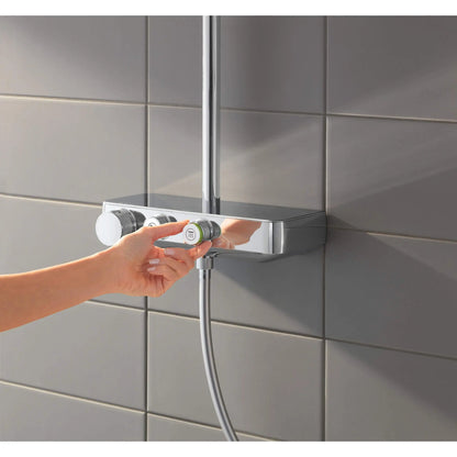 Grohe Euphoria® SmartControl StarLight Chrome Thermostatic Shower System