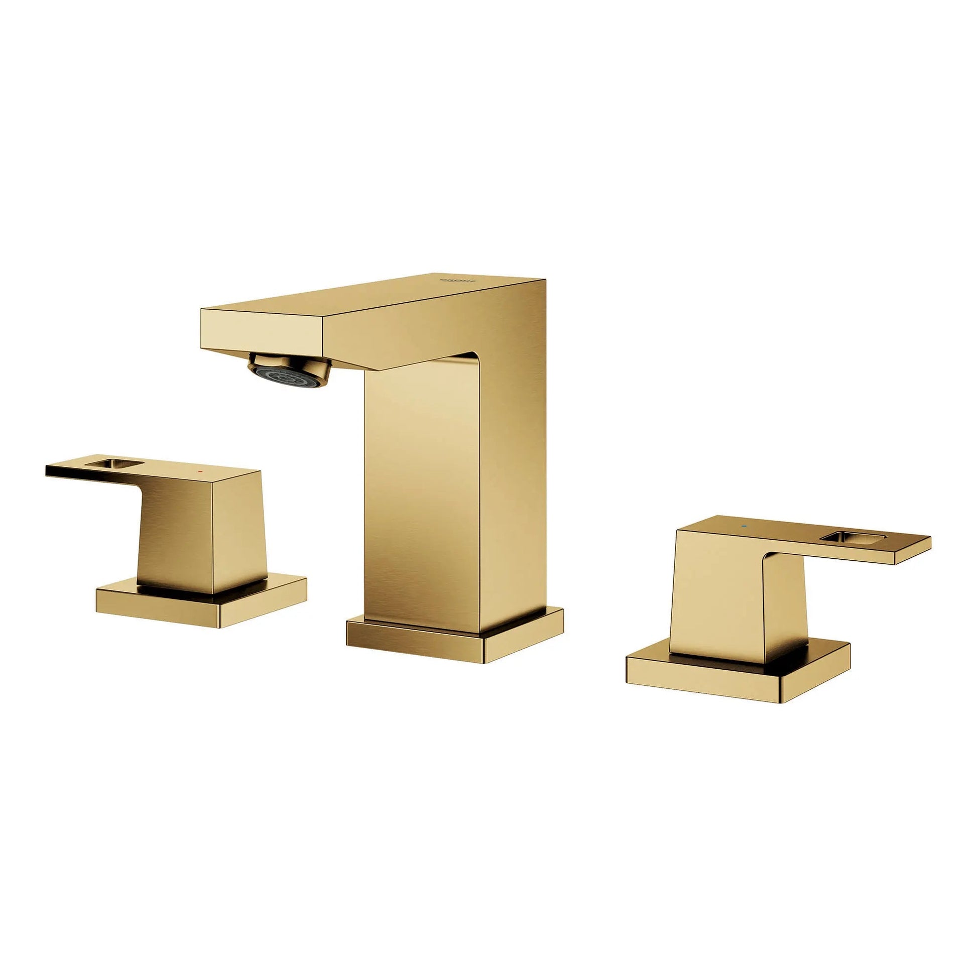 Grohe Eurocube® 1.2 GPM 8" Widespread Two-Handle Brushed Cool Sunrise Faucet