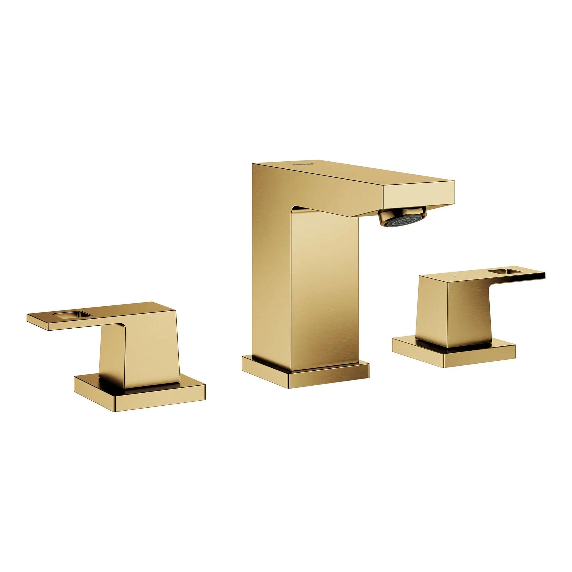 Grohe Eurocube® 1.2 GPM 8" Widespread Two-Handle Brushed Cool Sunrise Faucet