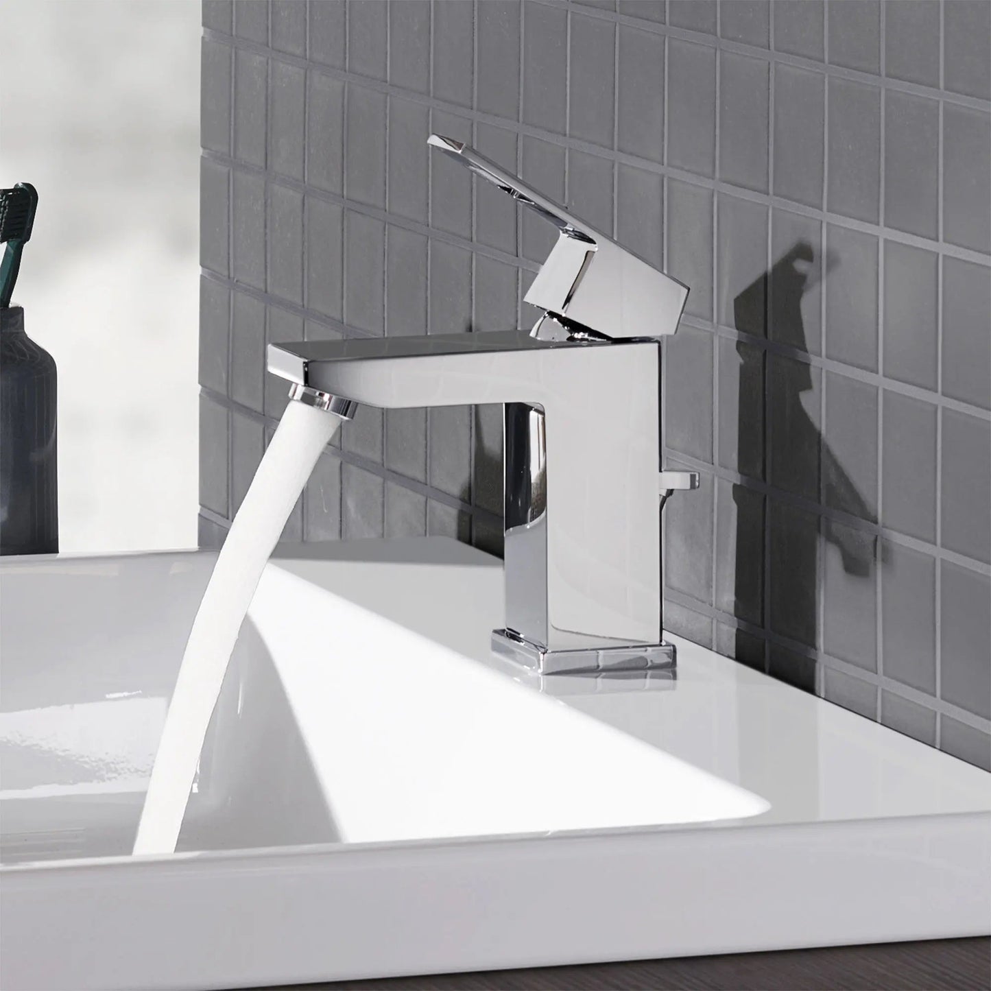 Grohe Eurocube® 1.2 GPM Single Hole Single-Handle StarLight Chrome Faucet