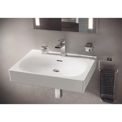 Grohe Eurocube® 24" 1-Hole Wall Mount Alpine White Bathroom Sink