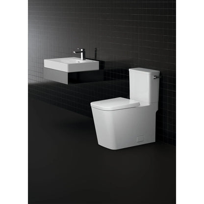 Grohe Eurocube® Right-Hand Trip Lever Two-Piece Right Height Alpine White Elongated Toilet With Seat