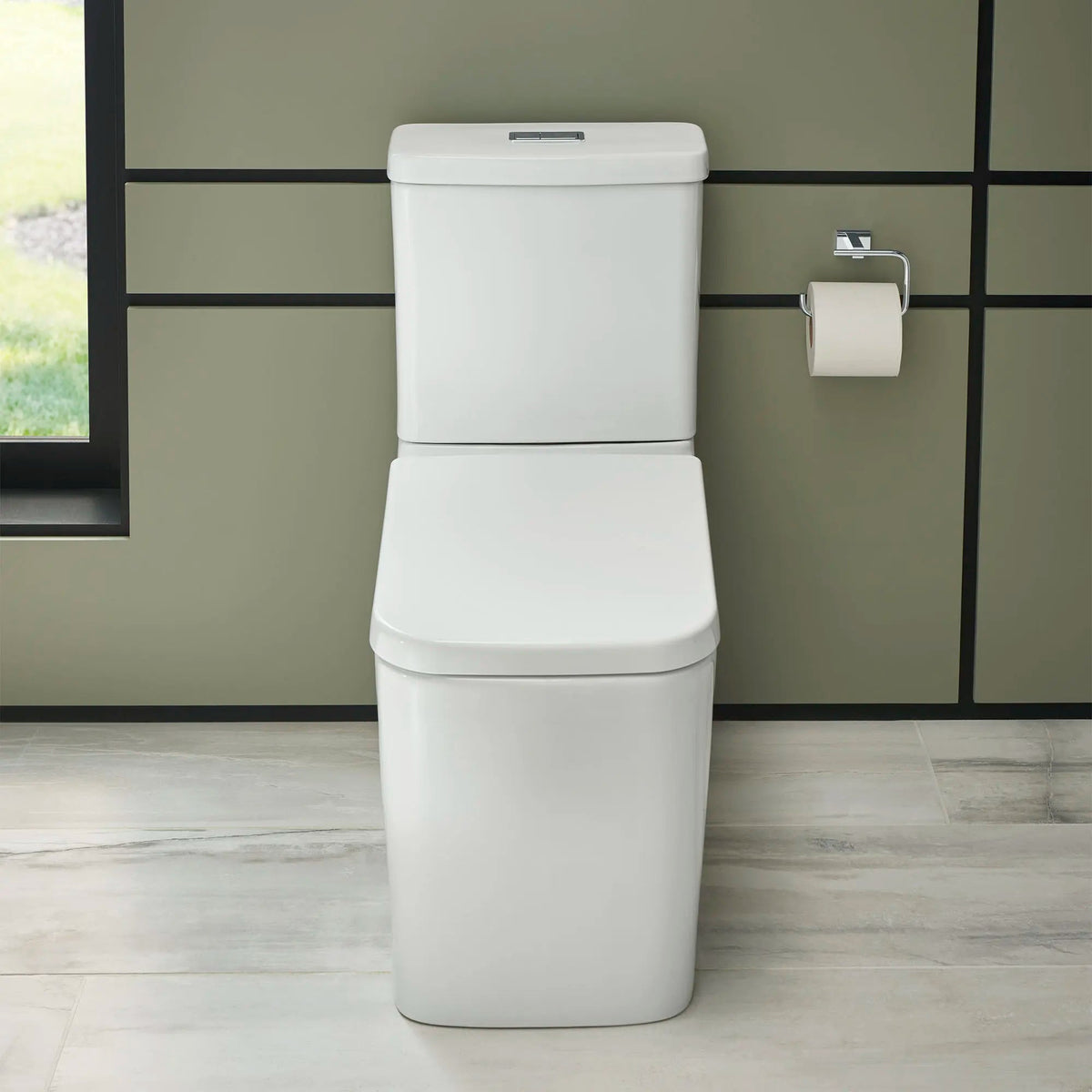 Grohe Eurocube Right Height Elongated Toilet Bowl With Seat Less Tank