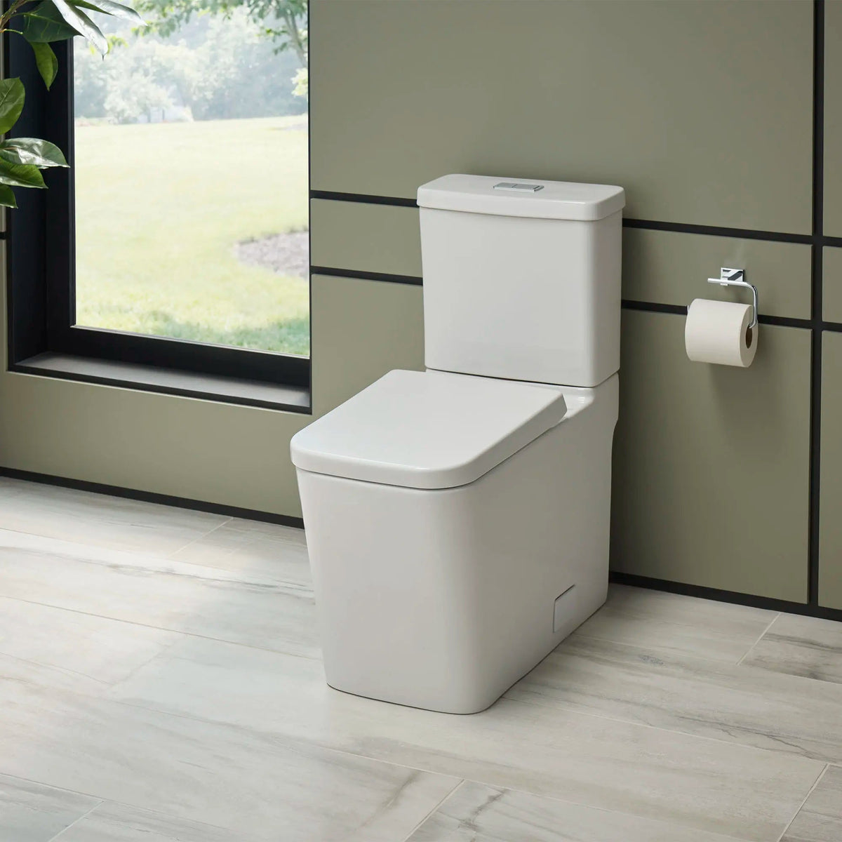 Grohe Eurocube Right Height Elongated Toilet Bowl With Seat Less Tank