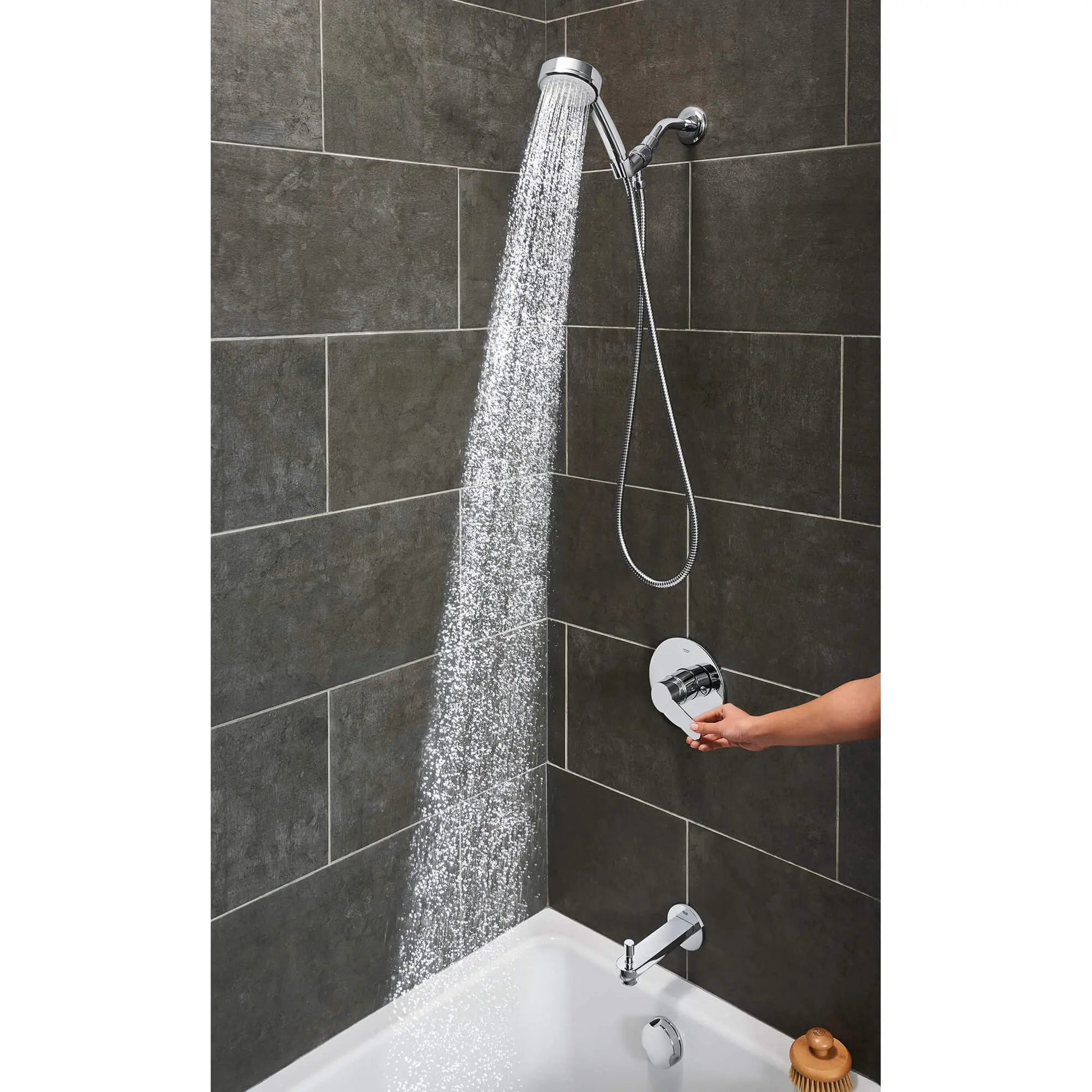 Grohe Eurosmart® Cosmopolitan StarLight Chrome Wall Mount Diverter Tub Spout