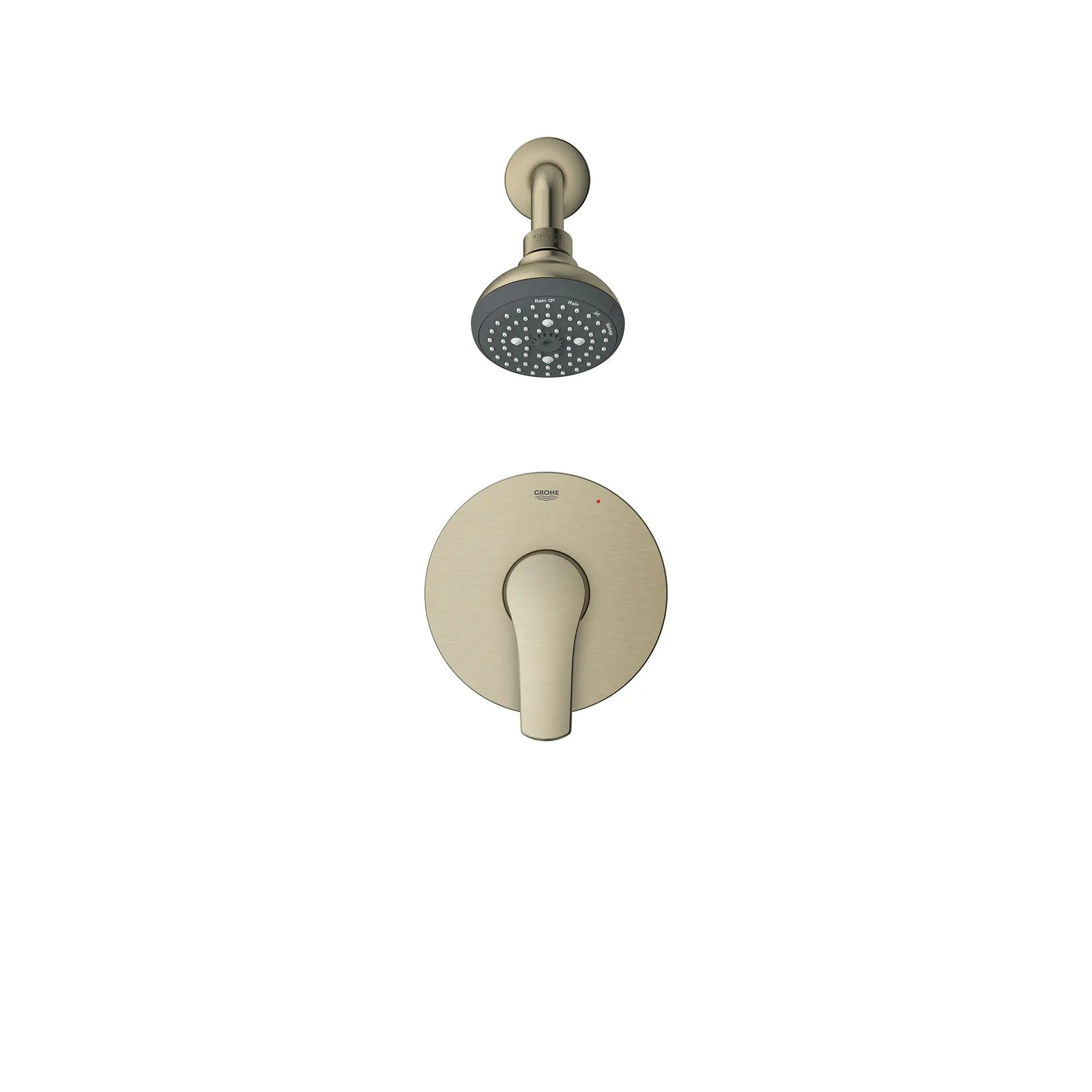 Grohe Eurosmart Pressure Balance Brushed Nickel Infinity Valve Shower Trim Kit