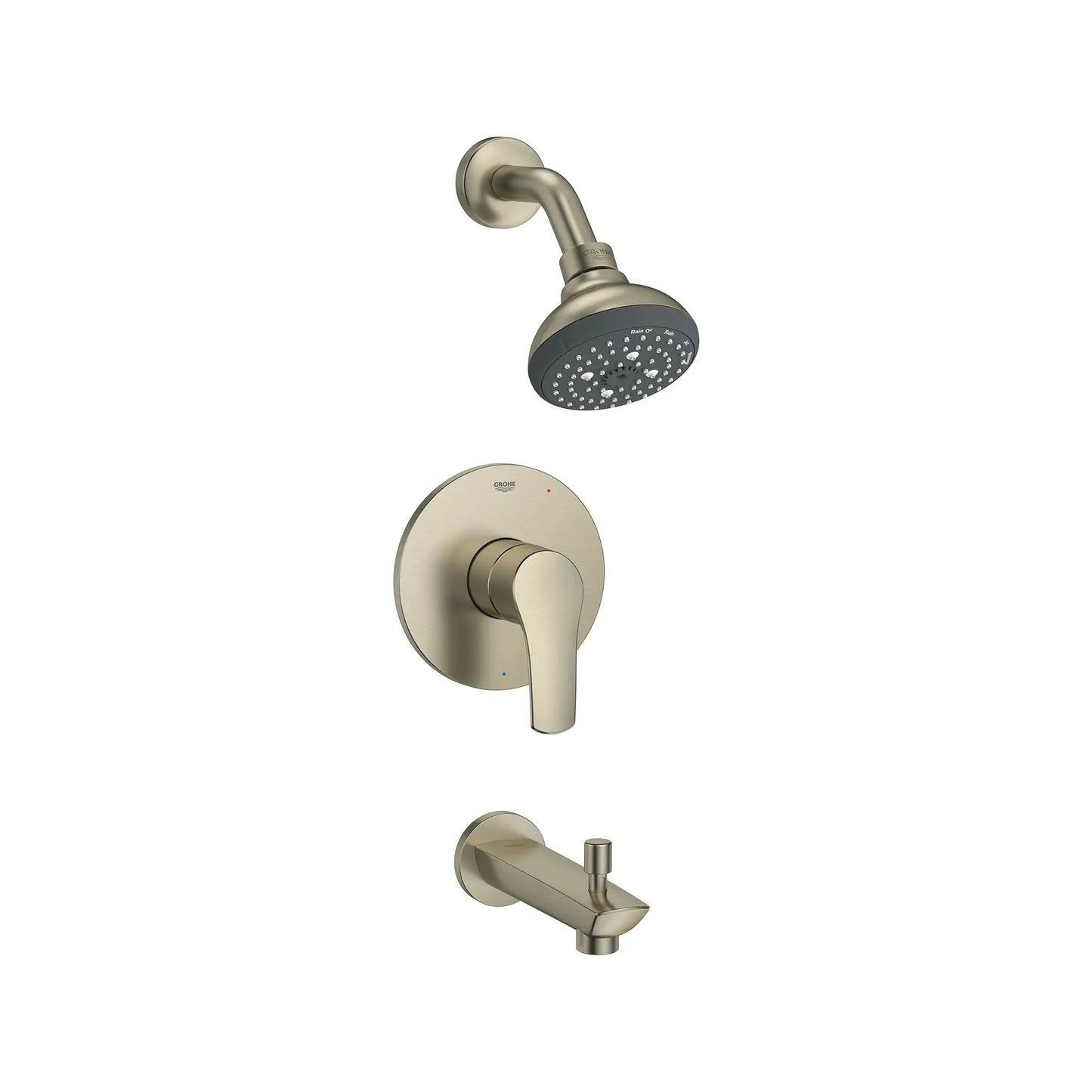 Grohe Eurosmart Pressure Balance Valve Brushed Nickel Infinity Tub/Shower Trim Kit