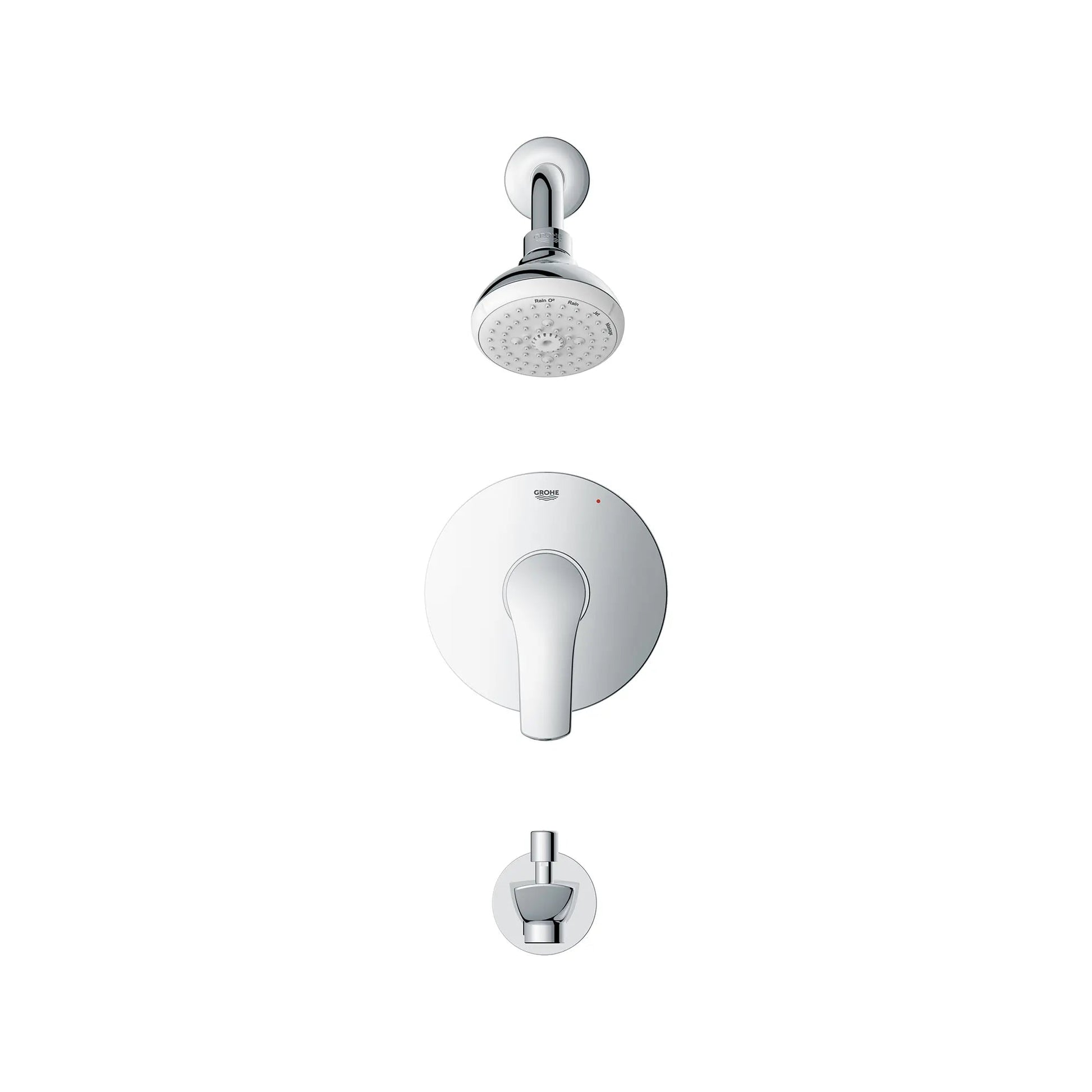 Grohe Eurosmart Pressure Balance Valve StarLight Chrome Tub/Shower Trim Kit