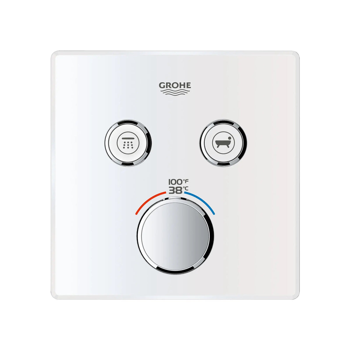 Grohe Grohtherm® Moon White SmartControl Dual Function Thermostatic Valve Trim