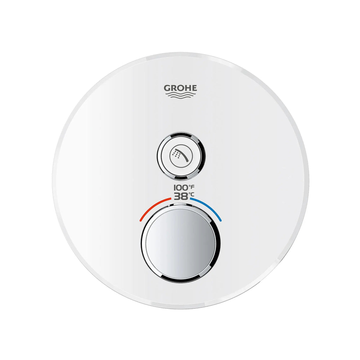 Grohe Grohtherm® SmartControl Moon White Dual Function Thermostatic Round Valve Trim