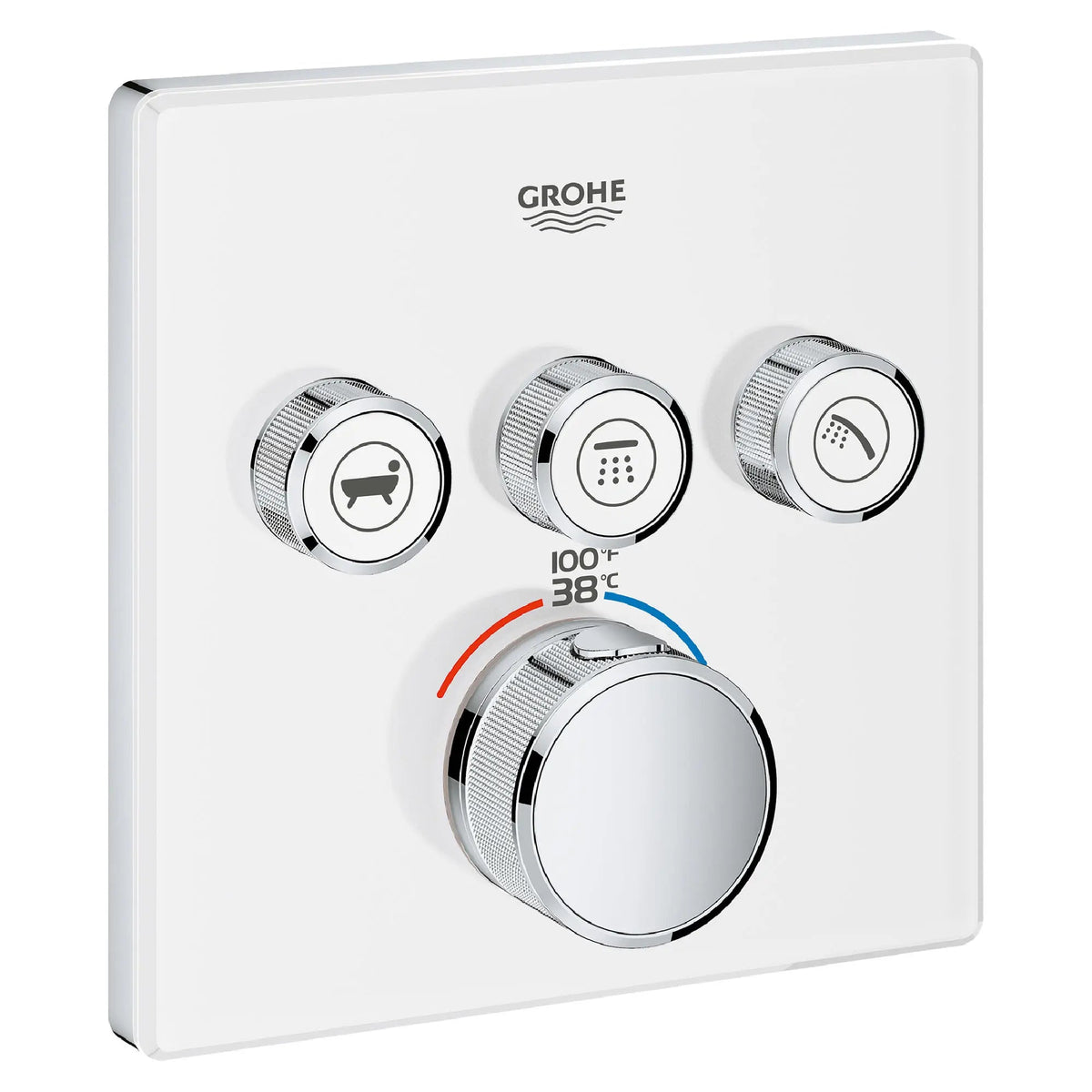 Grohe Grohtherm® SmartControl Moon White Triple Function Thermostatic Valve Trim