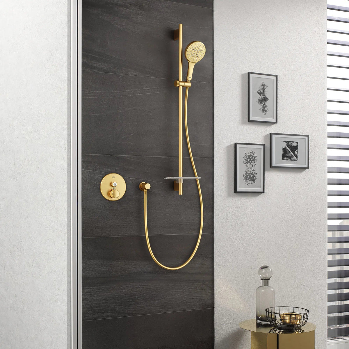Grohe Grohtherm® SmartControl Single Function Brushed Cool Sunrise Thermostatic Valve Trim