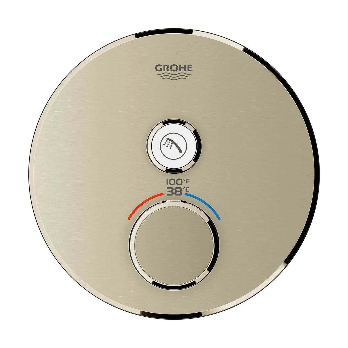 Grohe Grohtherm® SmartControl Single Function Brushed Nickel Infinity Thermostatic Valve Trim
