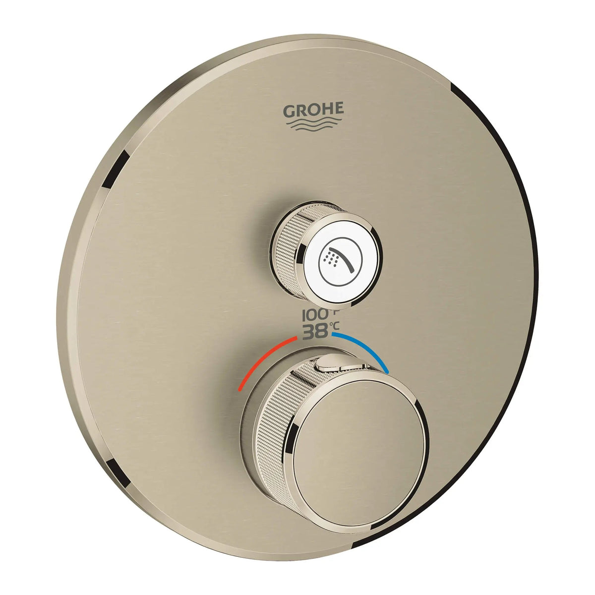 Grohe Grohtherm® SmartControl Single Function Hard Graphite Thermostatic Valve Trim