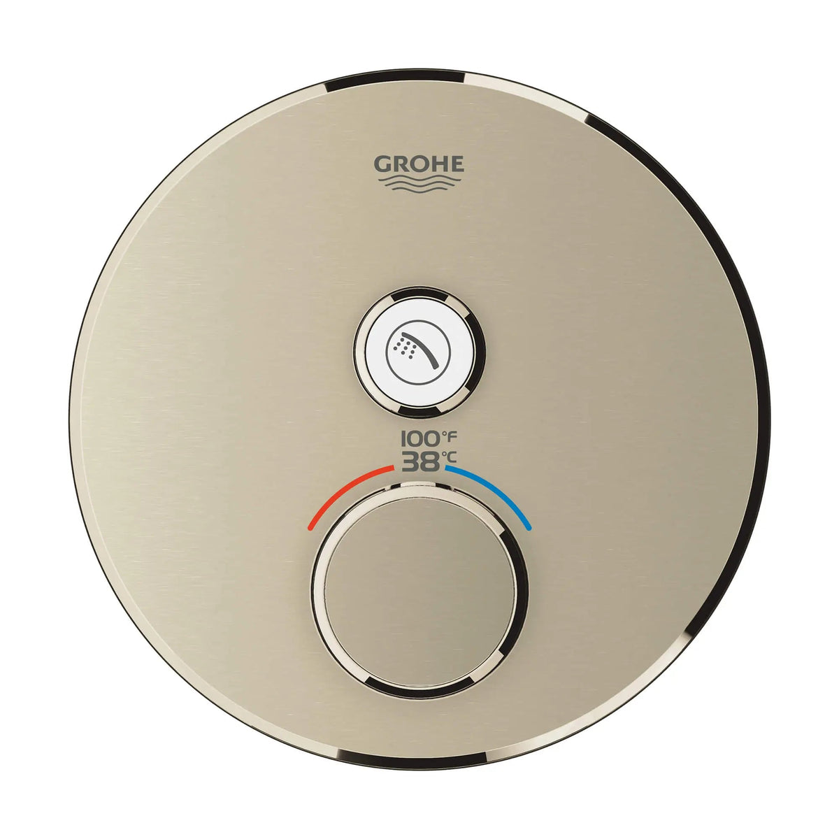 Grohe Grohtherm® SmartControl Single Function Hard Graphite Thermostatic Valve Trim