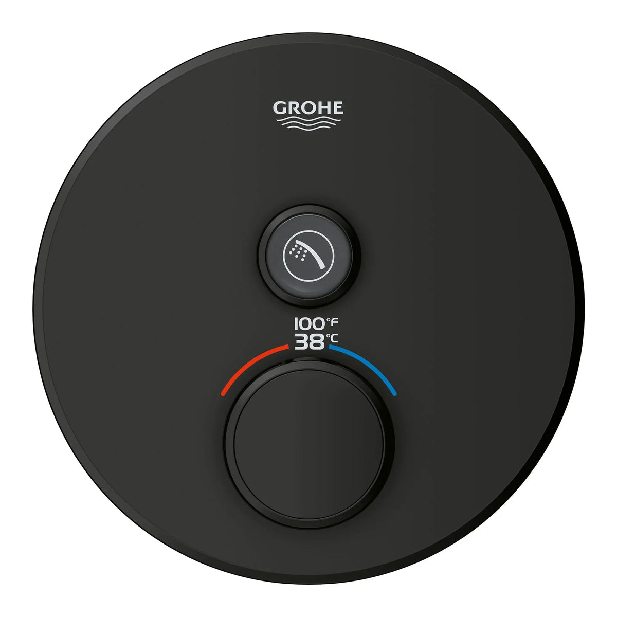 Grohe Grohtherm® SmartControl Single Function Matte Black Thermostatic Valve Trim