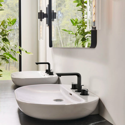 Grohe Lineare™ 20578243A 8" Two-Handle 1.2 GPM Matte Black Widespread Faucet
