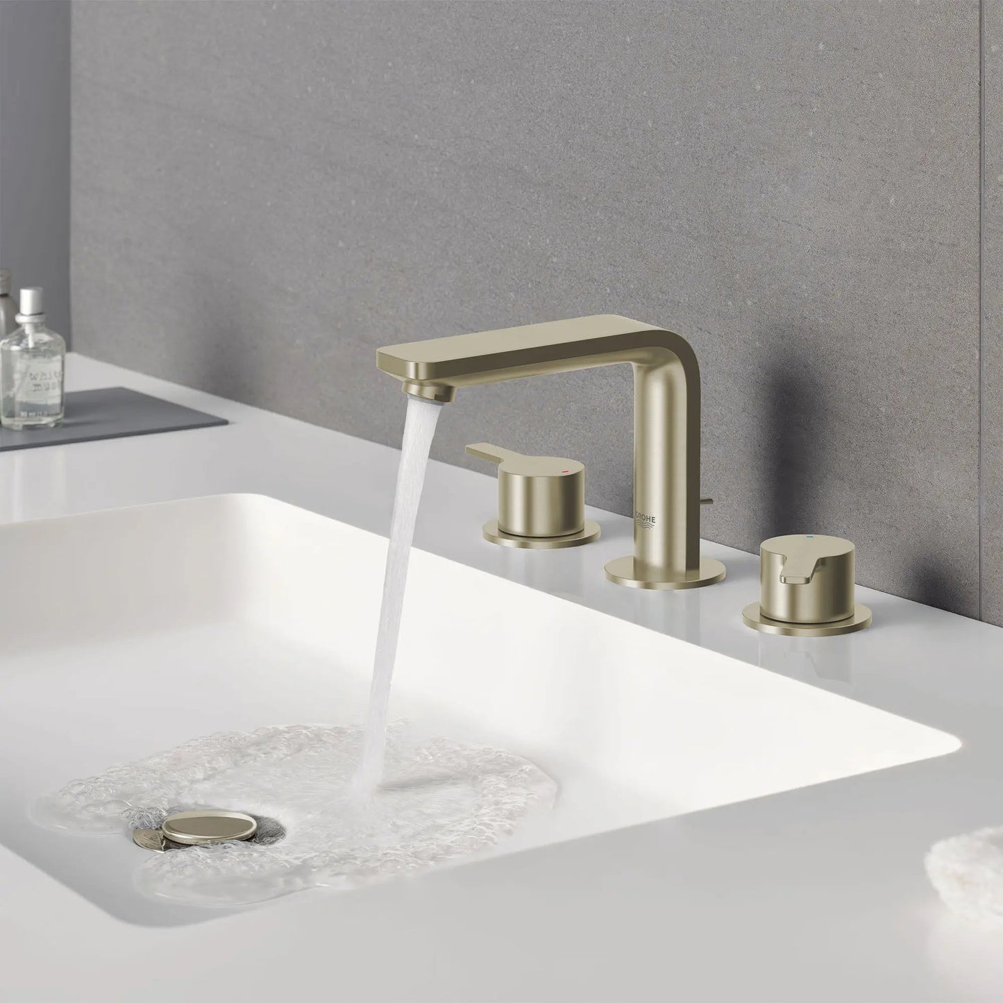 Grohe Lineare™ 20578ENA 8" Two-Handle 1.2 GPM Brushed Nickel Infinity Widespread Faucet