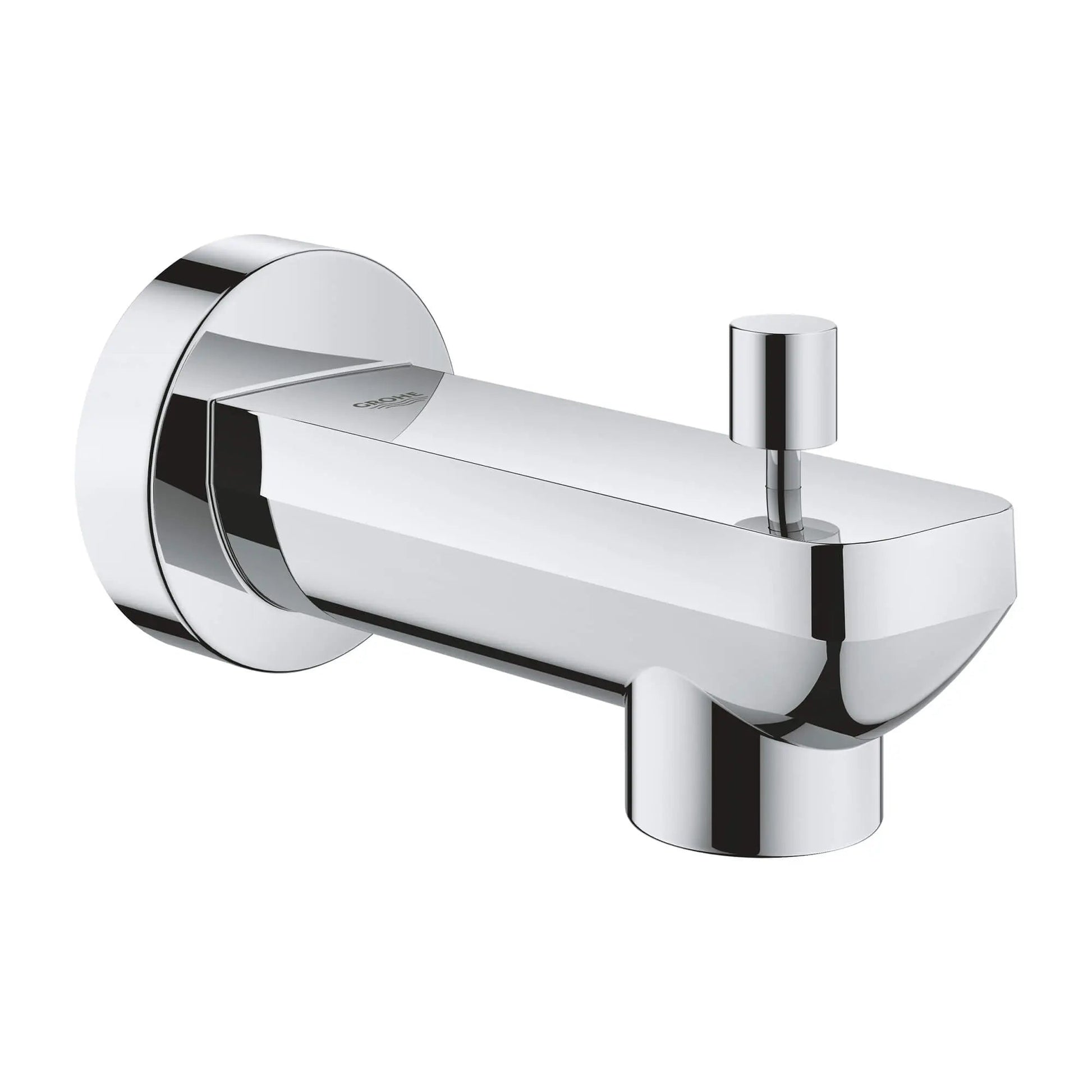 Grohe Lineare Metal Construction StarLight Chrome Wall Mount Diverter Tub Spout
