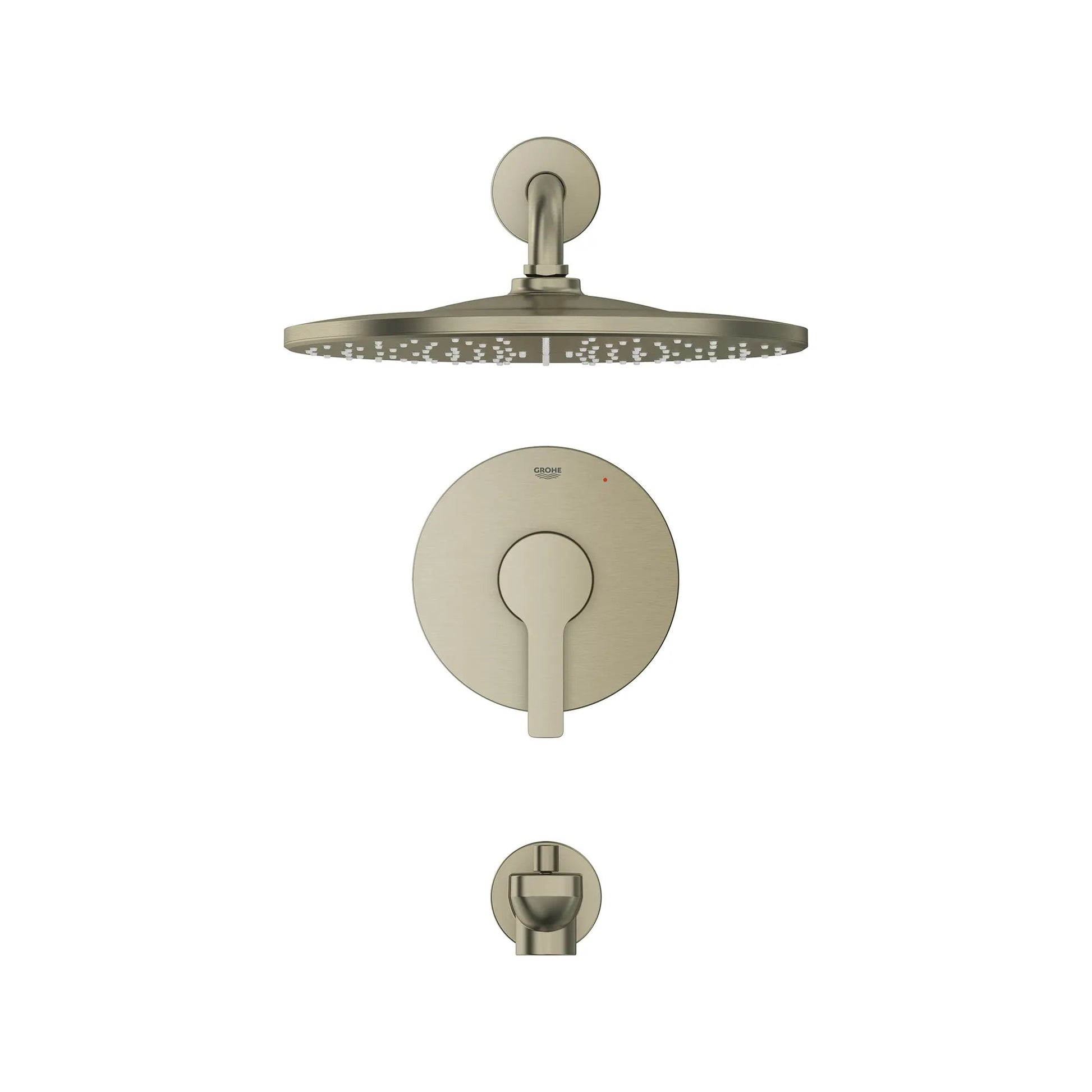 Grohe Lineare Pressure Balance Valve Brushed Nickel Infinity Tub/Shower Trim Kit