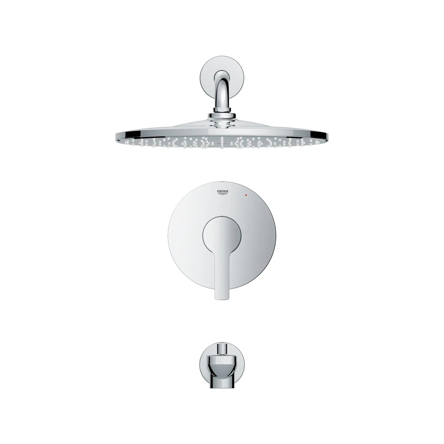 Grohe Lineare Pressure Balance Valve StarLight Chrome Tub/Shower Trim Kit